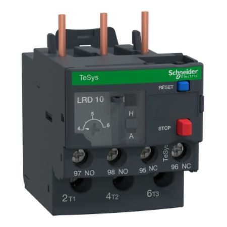 Picture of Thermal overload relay, TeSys Deca, 690VAC, 4 to 6A, 1NO+1NC, class 10A, for unbalanced loads