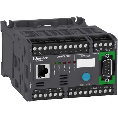 Picture of Motor Management, TeSys T, motor controller, CANopen, 6 logic inputs, 3 relay logic outputs, 0.4 to 8A, 24 VDC