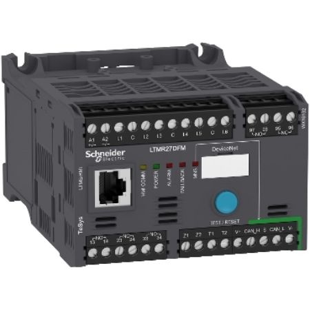 Picture of Motor controller, TeSys T, Motor Management, DeviceNet, 6 inputs, 3 relay outputs, 1.35 to 27A, 100 to 240VAC