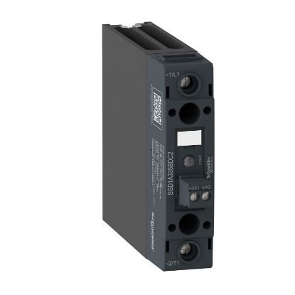 Picture of DIN rail mount relay,  Harmony Solid State Relays, 20A, zeroVoltage switching, contactor configuration, input 4...32V DC, output 48...600V AC
