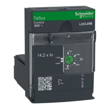 Picture of Standard control unit, TeSys Ultra, 3P, 1.25 to 5A, 690VAC, magnetic protection, 24VAC coil
