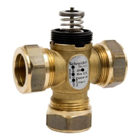 Picture of Zone Valve, 15mm, 3-Way, Compression, Brass, 1kvs