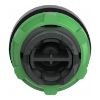 Picture of Harmony XB5, Push button head, plastic, flush, black, 22mm, spring return, coloured boot, unmarked