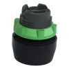 Picture of Harmony XB5, Push button head, plastic, flush, black, 22mm, spring return, coloured boot, unmarked