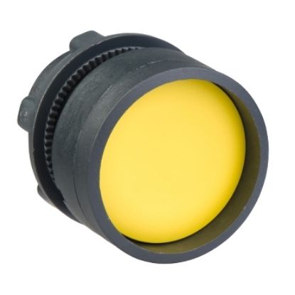 Picture of Head for non illuminated push button, Harmony XB5, yellow recessed, 22mm, spring return, unmarked