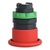 Picture of Harmony XB5, Head for non illuminated pushbutton, plastic, red, mushroom 40mm, 22mm, spring return