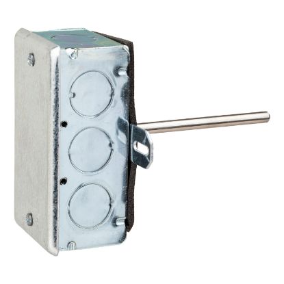 Picture of ET Series temperature sensor, 4", duct, 10K ohm thermistor, Continuum compatible, steel enclosure