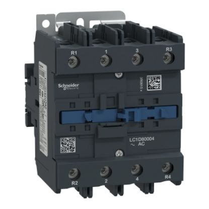Picture of Contactor, TeSys Deca, 4P(4NO), AC-1, <=440V, 125A, 415V AC 50/60Hz coil, screw clamp terminal