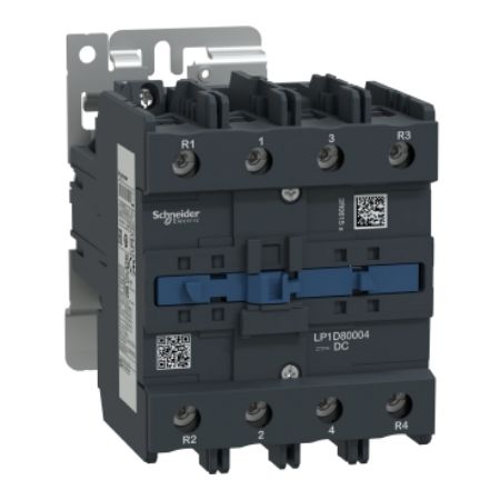 Picture of Contactor, TeSys Deca, 4P(4NO), AC-1, 440V, 125A, 24V DC coil, screw clamp terminals