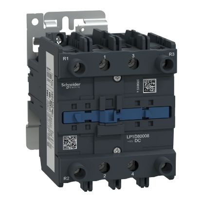 Picture of Contactor, TeSys Deca, 4P(2NO+2NC), AC-1, 440V, 125A, 24V DC coil, screw clamp terminals