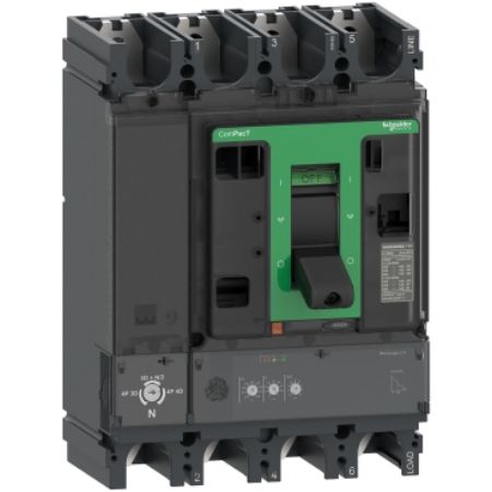 Picture of Circuit breaker, ComPacT NSX400H, 70kA/415VAC, 4 poles, MicroLogic 2.3 trip unit 250A