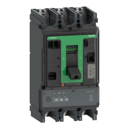 Picture of Circuit breaker, ComPacT NSX630HB1, 75kA/690VAC, 3 poles, MicroLogic 2.3M trip unit 500A