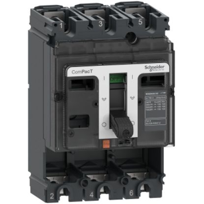 Picture of Circuit breaker basic frame, ComPacT NSX160S DC, 100kA/750VDC, 3 poles, 160A frame rating, without trip unit