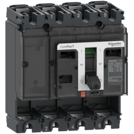 Picture of Circuit breaker basic frame, ComPacT NSX100S DC, 100kA/750VDC, 4 poles, 100A frame rating, without trip unit