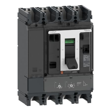 Picture of Circuit breaker, ComPacT NSX400S DC, 100kA/750VDC, 4 poles, TM-DC trip unit 320A