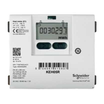 Picture of KE Series Heating Meter, R¾ Threaded Brass, 2.5 m³/h Nominal, Return