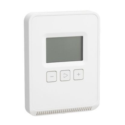 Picture of SpaceLogic SLA Series Sensor, Room, Temperature, Segmented LCD, Analog Outputs with Matte White Housing