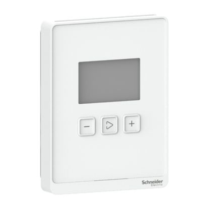 Picture of Sensor, SpaceLogic SLA Series, room, CO2, VOC, temperature, segmented LCD, analog outputs with optimum white housing