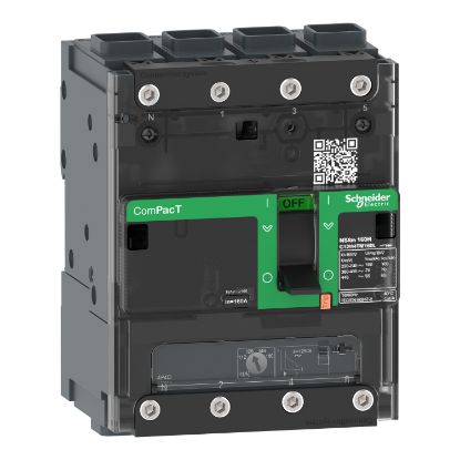 Picture of Circuit breaker, ComPacT NSXm 63N, 50kA/415VAC, 4 poles 3D (neutral not protected), TMD trip unit 40A, EverLink lugs