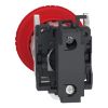 Picture of Emergency stop switching off, Harmony XB4, metal, red mushroom 40mm, 22mm, trigger latching turn to release, 1NC with monitoring