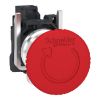 Picture of Emergency stop switching off, Harmony XB4, metal, red mushroom 40mm, 22mm, trigger latching turn to release, 1NC with monitoring