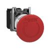 Picture of Emergency stop switching off, Harmony XB4, metal, red mushroom 40mm, 22mm, trigger latching turn to release, 2NC with monitoring