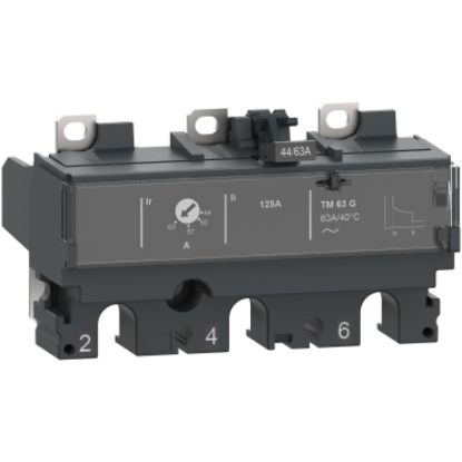 Picture of Trip unit TM160G DC, ComPacT NSX160 DC, 3 poles, thermal magnetic protections, generator protection, 160A rating