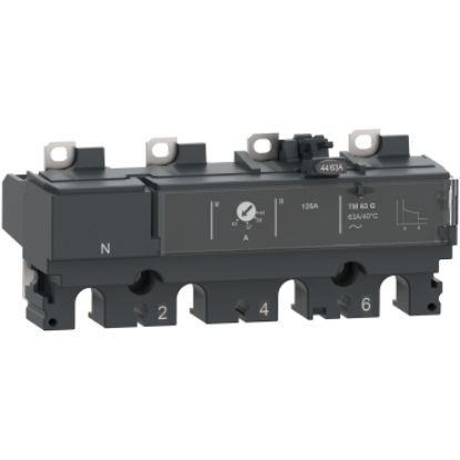Picture of Trip unit TM160G DC, ComPacT NSX160 DC, 4 poles, thermal magnetic protections, generator protection, 160A rating