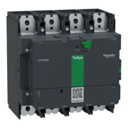 Picture of High power contactor,TeSys Giga 800,4P(4NO),AC-1 <=440V 1050A,standard version,48-130V AC/DC wide band coil