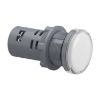 Picture of Monolithic pilot light, Easy Harmony XA2, plastic, white, 22mm, integral LED, screw clamp terminals, 12V AC DC