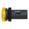 Picture of Easy Harmony XA2E, Monolithic pilot light, plastic, yellow, Ø22, integral LED, screw clamp terminals, 30 V AC/DC