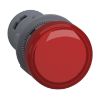Picture of Monolithic pilot light, Easy Harmony XA2, plastic, red, 22mm, integral LED, screw clamp terminals, 48V AC DC