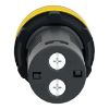 Picture of Monolithic pilot light, Easy Harmony XA2, plastic, yellow, 22mm, integral LED, screw clamp terminals, 60…63.5V AC DC