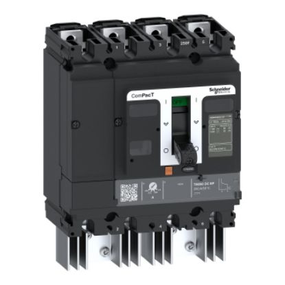 Picture of Circuit breaker, ComPacT NSX250 TM DC EP, 20kA/1500VDC, 4 poles, TM-DC EP trip unit 125A