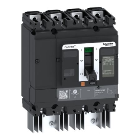 Picture of Circuit breaker, ComPacT NSX250 TM DC EP, 20kA/1500VDC, 4 poles, TM-DC EP trip unit 200A