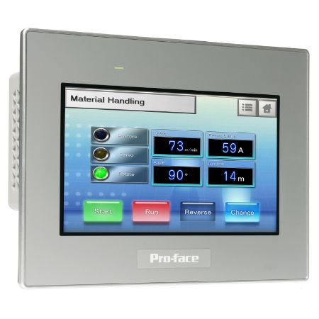 Picture of 7"W touch panel display, 2COM, 2Ethernet, USB host&device, 24VDC, GP-ProEX model