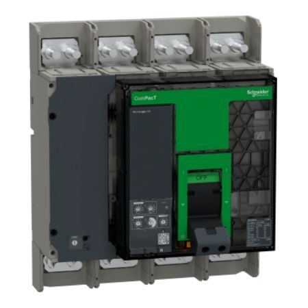 Picture of Circuit breaker, ComPacT NS1250N, 50kA at 415VAC, 4P, fixed, manually operated, MicroLogic 5.0 control unit, 1250A