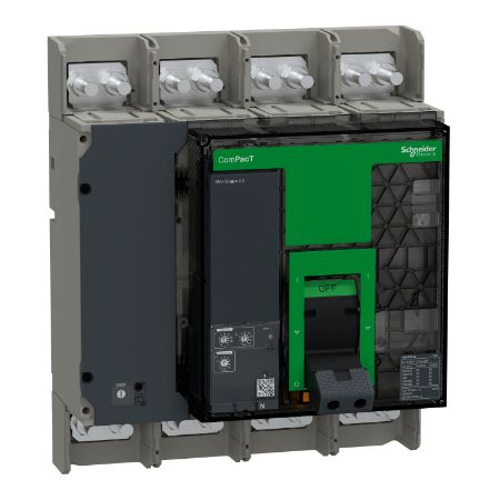 Picture of Circuit breaker, ComPacT NS1000N, 50kA at 415VAC, 4P, fixed, manually operated, MicroLogic 2.0 control unit, 1000A