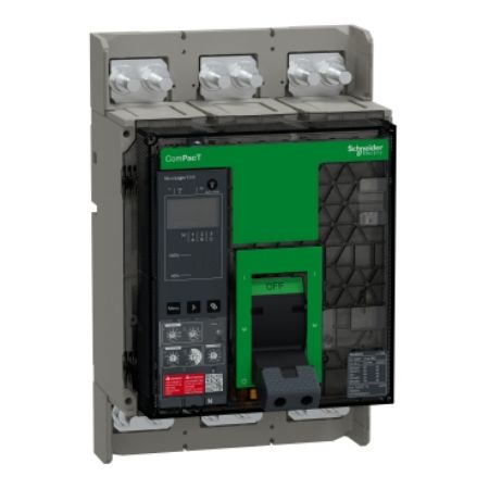 Picture of Circuit breaker, ComPacT NS1000N, 50kA at 415VAC, 3P, fixed, manually operated, MicroLogic 5.0E control unit, 1000A
