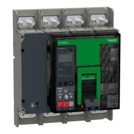 Picture of Circuit breaker, ComPacT NS1250N, 50kA at 415VAC, 4P, fixed, manually operated, MicroLogic 5.0E control unit, 1250A