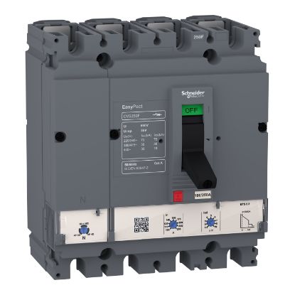 Picture of circuit breaker, EasyPact CVS100F, 36kA at 415VAC, ETS 2.2, 40A, 4P
