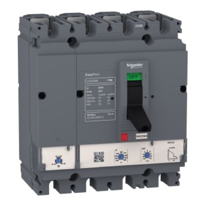 Picture of circuit breaker, EasyPact CVS250B, 25kA at 415VAC, ETS 2.2, 250A, 4P