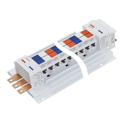 Picture of SAU Chassis, Acti9, 400A, 3Ph, 42 poles, 27mm for C120 MCB, dual feed