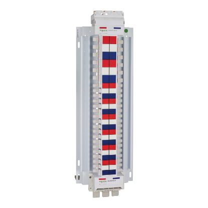 Picture of SAU Hybrid Chassis, Acti9, 3Ph, 400A, 18mm 36 poles, 27mm 12 Poles for MCB and RCBO,Dual feed