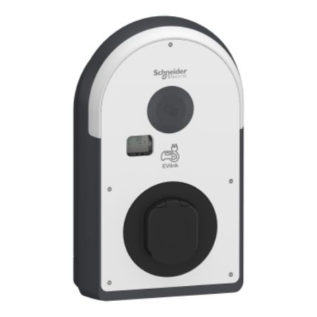 Picture of EVlink Pro AC, Charging station, AC Metal, 7.4kW, 32A, 1P+N, T2S socket-outlet, RDC-DD 6mA, MNx aux., MID meter
