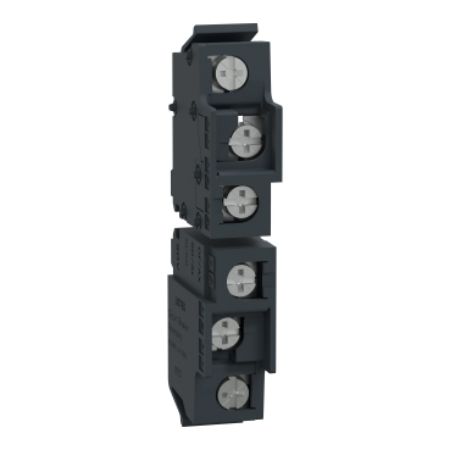 Picture of auxiliary contact, TransferPacT, indication for source I and souce II, frame 250A, frame 630A