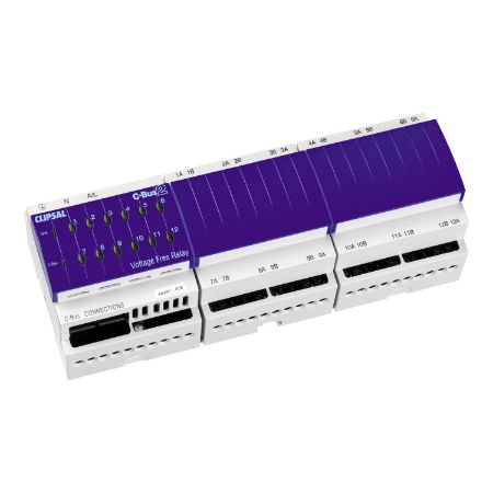 Picture of Clipsal C-Bus, Relay, DIN Rail Mounted, Voltage Free, 240V AC, 12 Channel, 10A, Without C-Bus Power Supply
