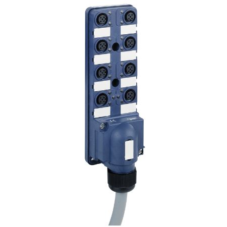 Picture of IP67 passive splitter box - cable 5 m - with 8 channels M12 connector