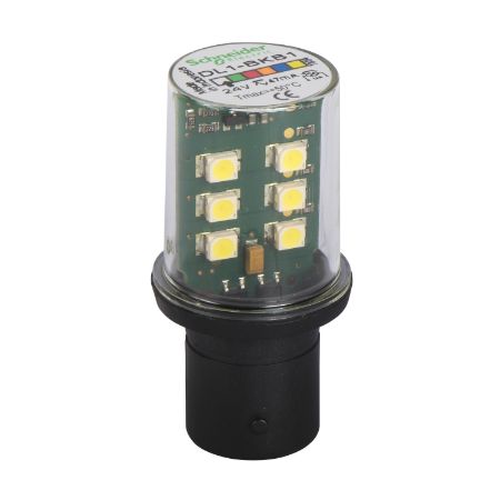 Picture of LED bulb, Harmony XVB, BA15d, white, flashing signaling type, 24V AC