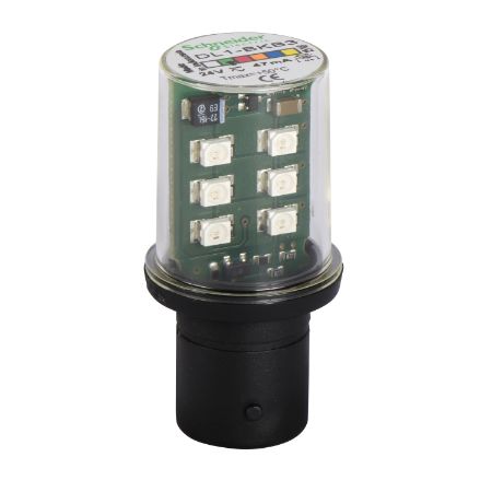 Picture of LED bulb, Harmony XVB, BA15d, green, flashing signaling type, 24V AC/DC